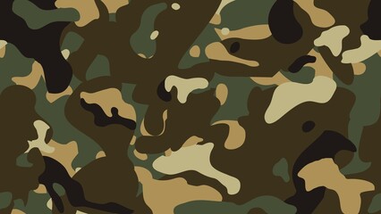 Naklejka premium Green camouflage computer wallpaper patterned background