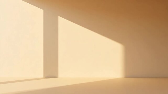 Minimalist interior corner with light and shadow creating a simple geometric composition art 100
