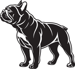 Obraz premium Bull dog vector art silhouette image