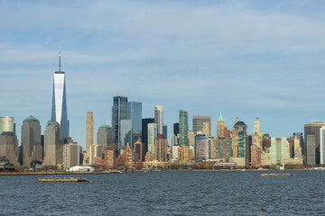 Fototapeta premium Lower Manhattan skyline in New York, NY