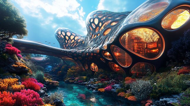 Dreamlike architectural wonder and vibrant natural integration for luxury living