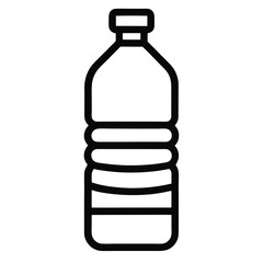 Plastic Water Bottle Icon - Daily Hydration and Convenience