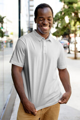 Png polo shirt mockup street style menswear fashion apparel shoot