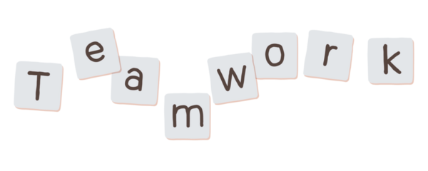 Teamwork word png sticker, transparent background