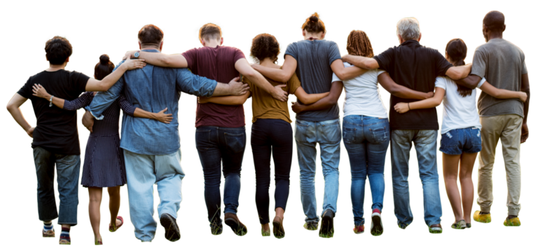 PNG diverse volunteers, transparent background