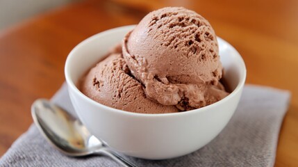 sweet, creamy chocolate ice cream