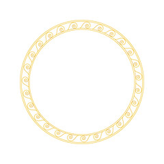 Round frame in Greek style.