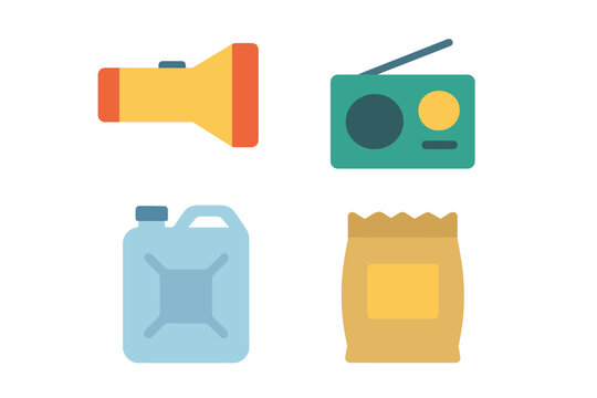 Emergency preparedness kit includes essential items for outdoor activities and unexpected situations