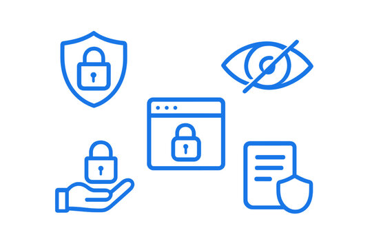 Digital security symbols representing online safety and privacy measures in modern technology usage