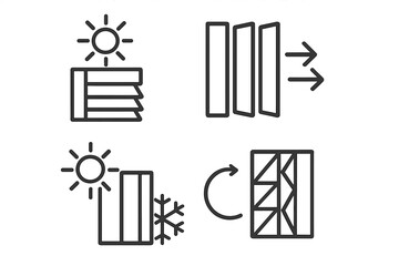Obraz na płótnie Canvas Energy-efficient window shading system offers temperature control for homes and offices throughout the year