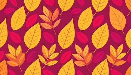 Obraz premium Autumn leaves pattern background