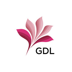 GDL Modern Floral Abstract Logo Design, GDL Later Logo, Creative Botanical Brand Identity
