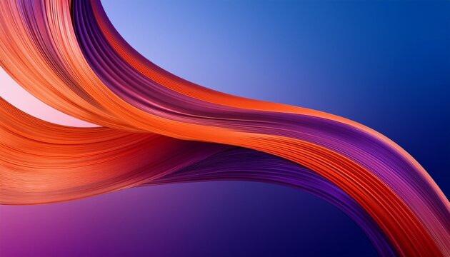 curved ribbons of orange and red flow over soft blue and purple background offering a suitable visual for modern motion design branding openers or artistic abstract visuals