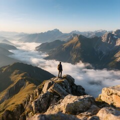 산정상에서바라본웅장한계곡풍경