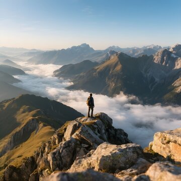산정상에서바라본웅장한계곡풍경