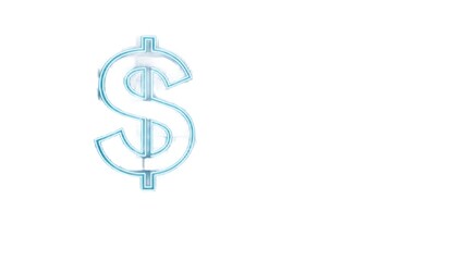 Glowing neon line american currency dollar sign icon isolated on transparent background. Money, profit, investment, growth business, economy, finance and success concept.