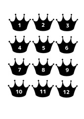 1位〜12位ゴシック王冠セット