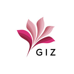 GIZ Modern Floral Abstract Logo Design, GIZ Later Logo, Creative Botanical Brand Identity
