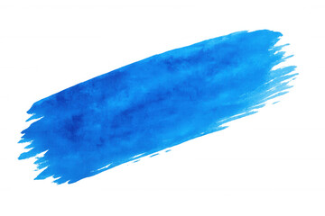Vibrant blue watercolor stroke sweeping diagonally across transparent backdrop, adding dynamic visual energy to graphic compositions