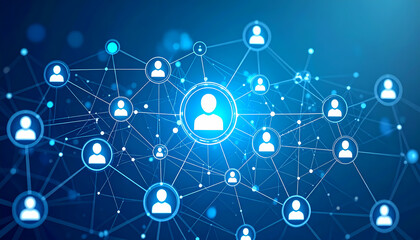 Digital connections network illustration