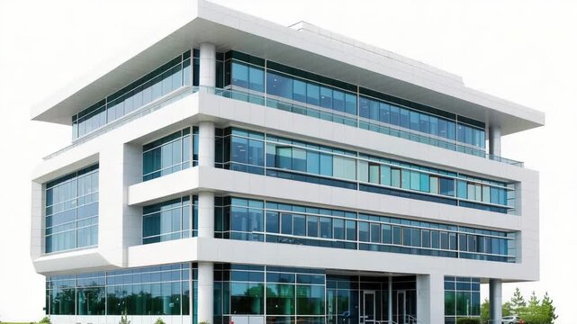 A large white building with many windows