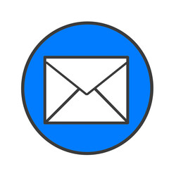 E-mail envelope with circle colorful icon