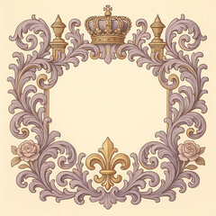 vintage floral frame