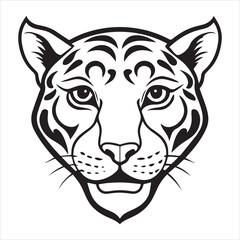 Fototapeta premium jaguar head vector silhouette