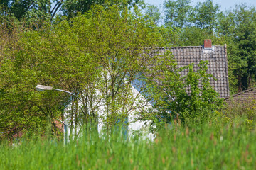 Wohngebäude an der Este, Buxtehude, Niedersachsen, Deutschland