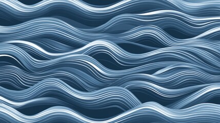 Fototapeta premium Abstract Blue Waves Illustration for Decoration and Background Use
