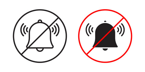 Notification Off icon Vector and illustration on whtie background. silent bell flat icon. notification off icons. alarm off symbol mute icons Social media element