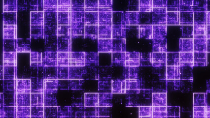 Abstract digital background. 80s, 90s Retro futurism, Retro line cyber grid. Neon purple lights glowing. 3D Rendering