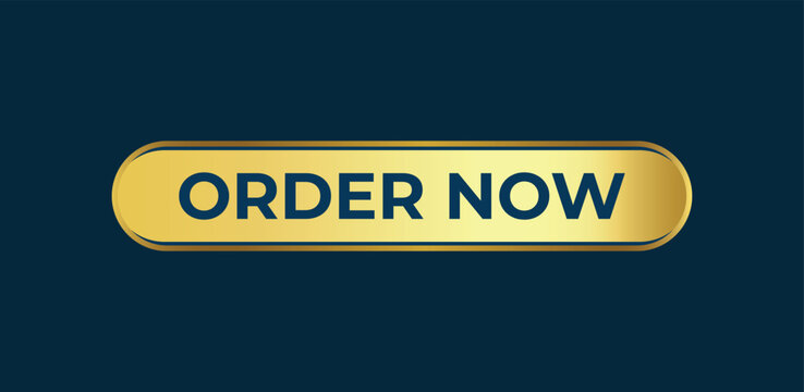Order Now Golden Button Vector illustration