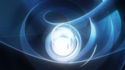 Abstract deep blue video background. 3D abstract light motion titles cinematic background