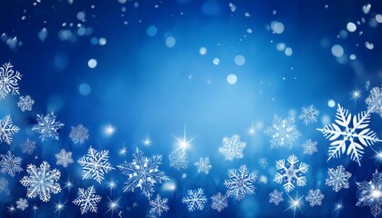 blue background with snow flakes