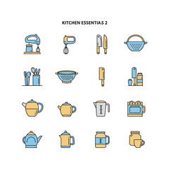 A vector icon set of food and drink symbols for web design, featuring coffee cups, tea mugs, and shopping pictograms