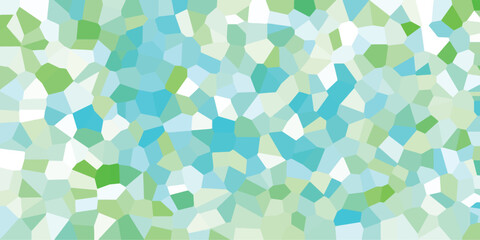 Abstract mosaic background in cool tones of green blue and white for design decorative digital art geometric pattern background