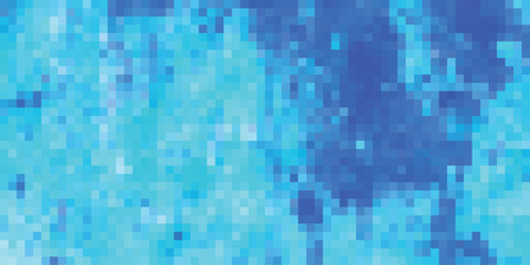 Abstract pixelated watercolor style background in shades of blue and teal a modern design element