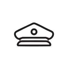 A line drawing of a military or police officer's cap.
