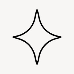 Sparkle shape collage element vector