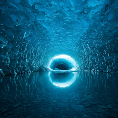 blue water surface under the sea