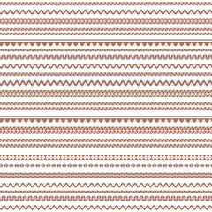 Pattern Brown White Seamless Pattern. High-quality seamless pattern design with geometric stripes and motifs, perfect for textiles, backgrounds, Geometric Ethnic Stripe Seamless Fabric Pattern