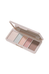 Neutral Eyeshadow Palette Isolated on White. Beauty and Cosmetics Product Photography