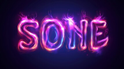Spectacular Glowing Sone Text Effect Illustration with Electric Flair