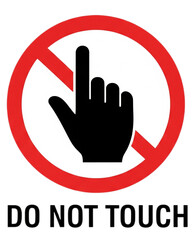 Obraz premium no touching sign