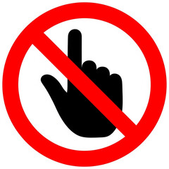no touching sign