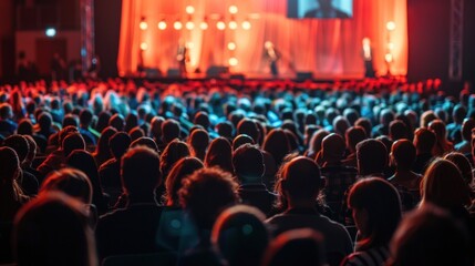 Obraz premium Tech conference with audience