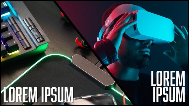 Dark Gamer Multi Panel Grid Collage Intro Opener