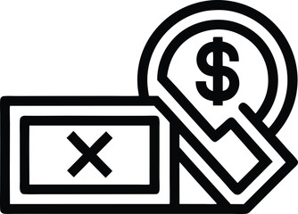 Obraz premium Tax payment vector icon.