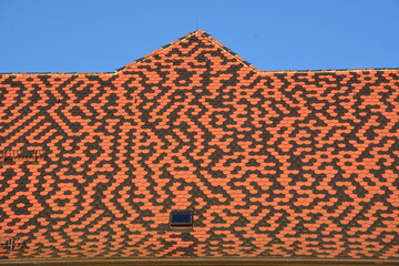 roof tiles on the roof